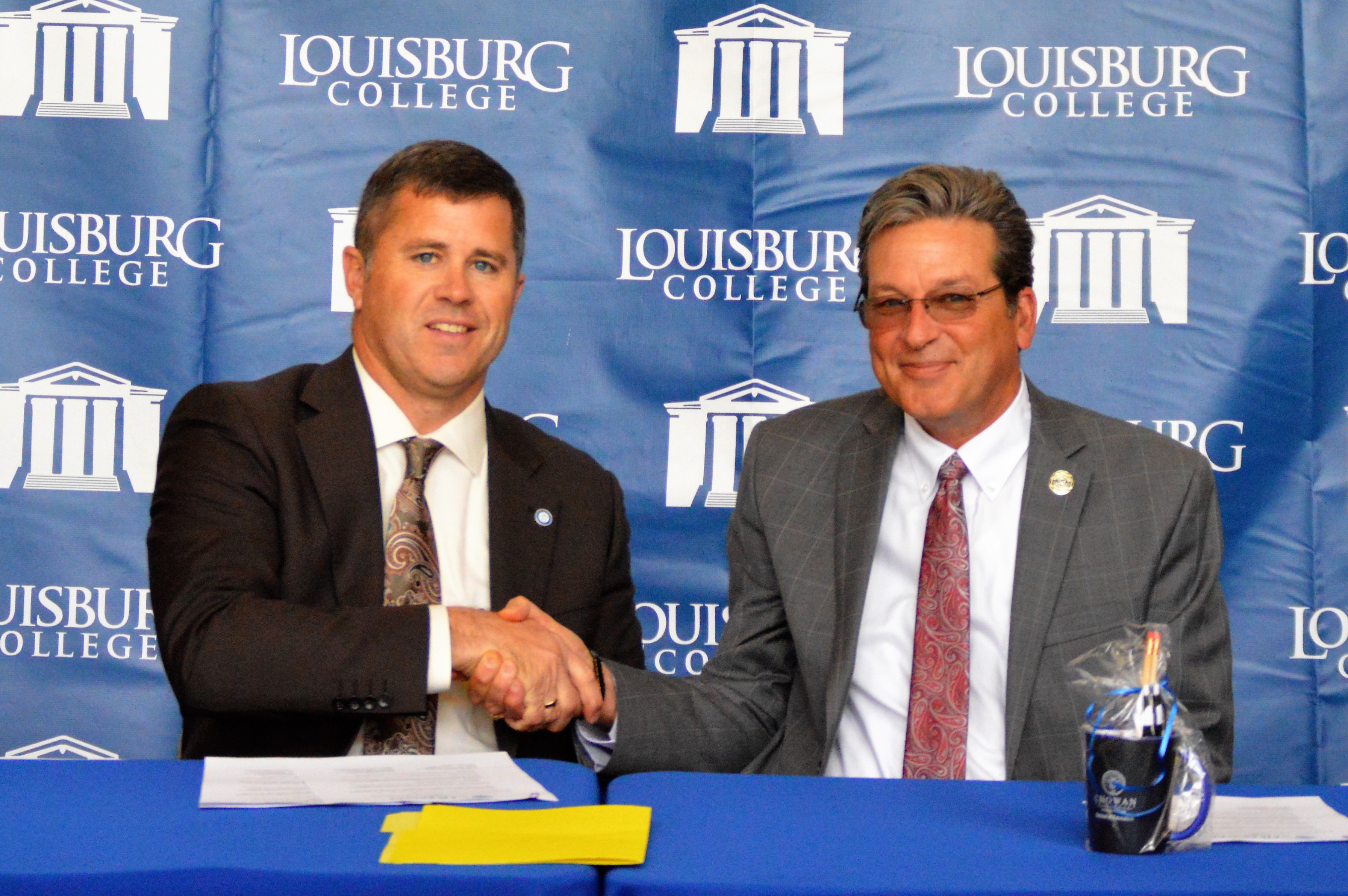 Louisburg College's Education Program signs an articulation agreement with Chowan University.