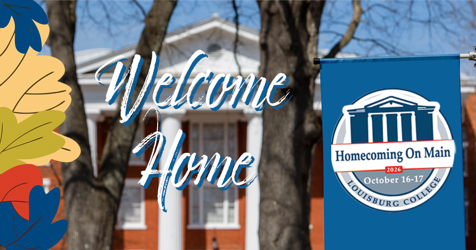 Homecoming 2026 Header Header graphic for the 2026 Homecoming celebration with leaves and an image of main