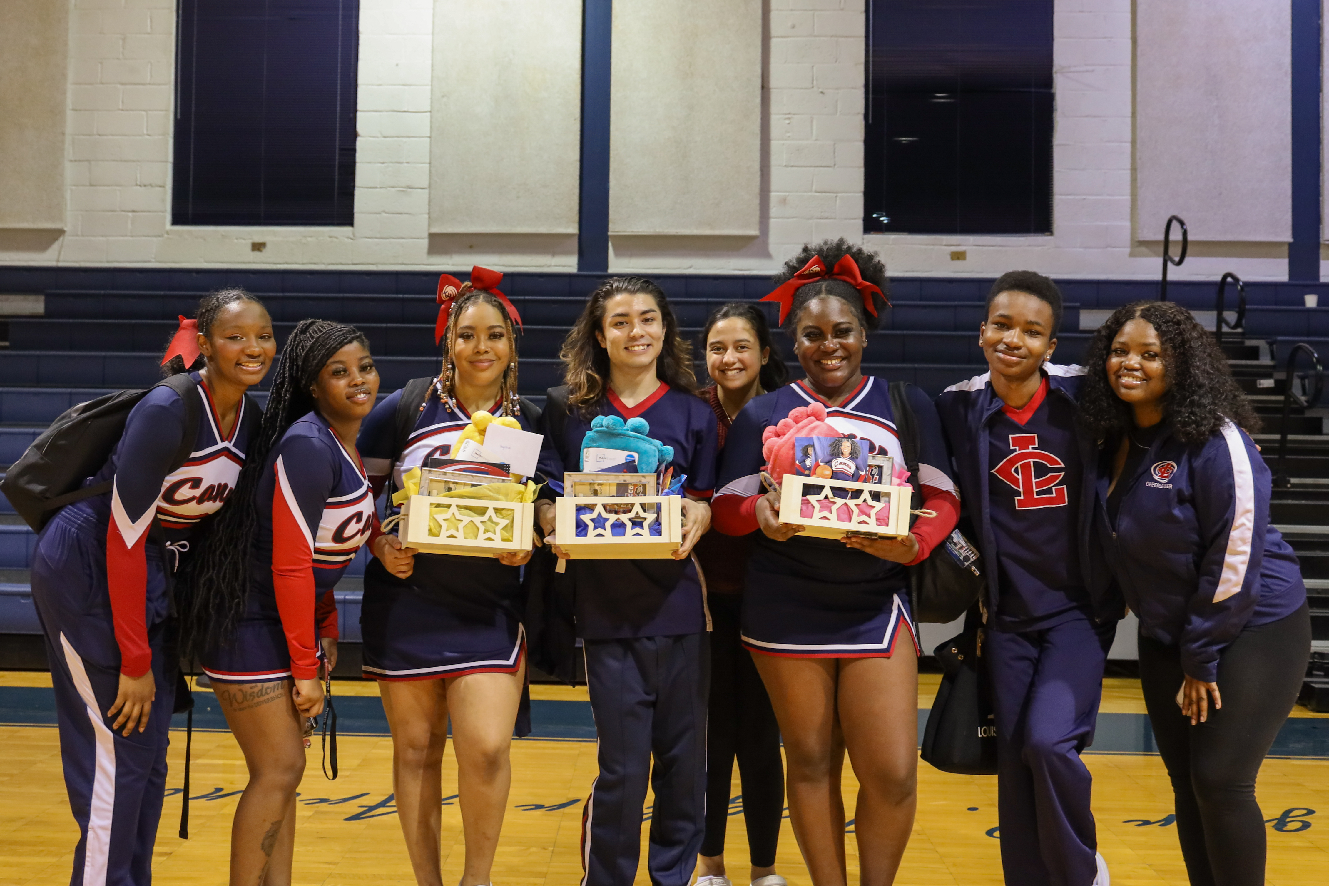 Louisburg College Cheer team.