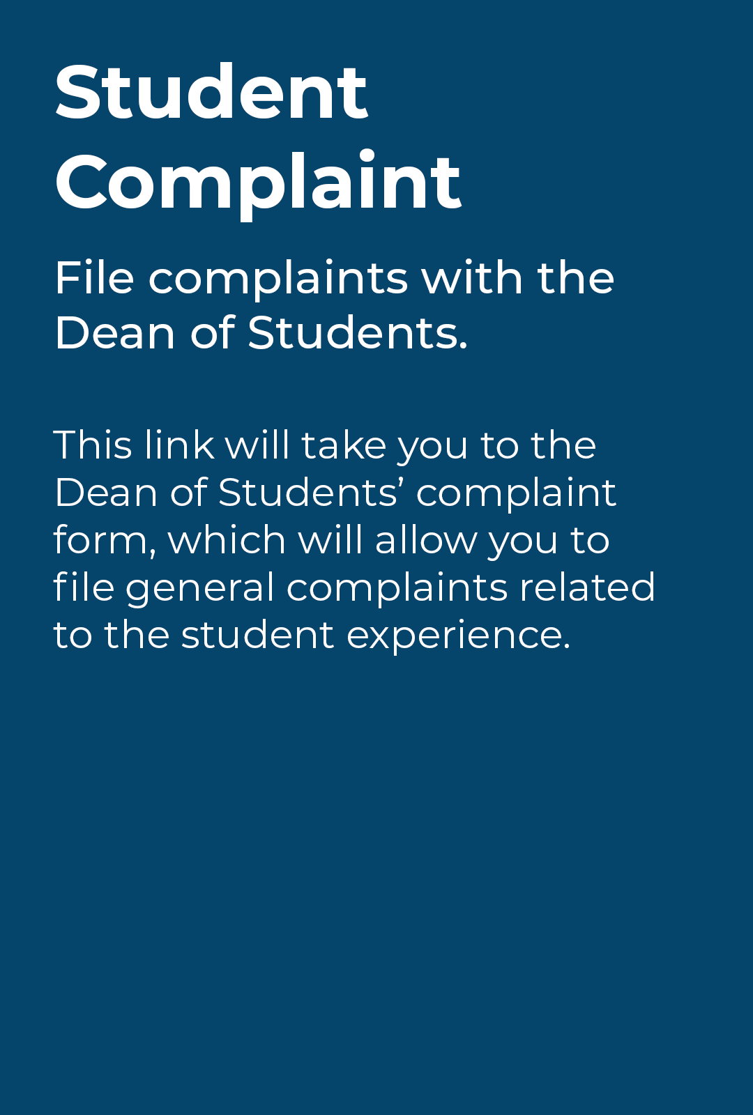 Link to Student Complaint Form