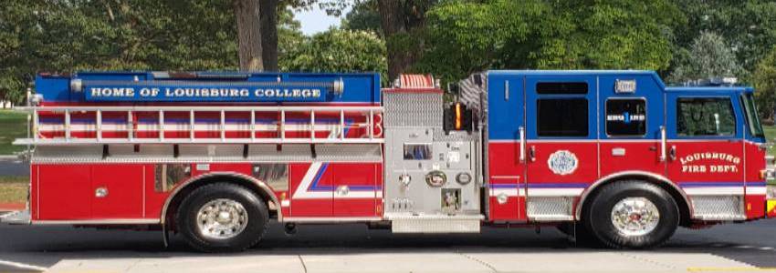 Louisburg Fire Truck dedicated to Louisburg College