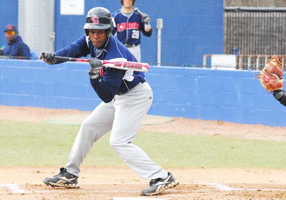 Cedric Mullins in 2014 playing for Louisburg College