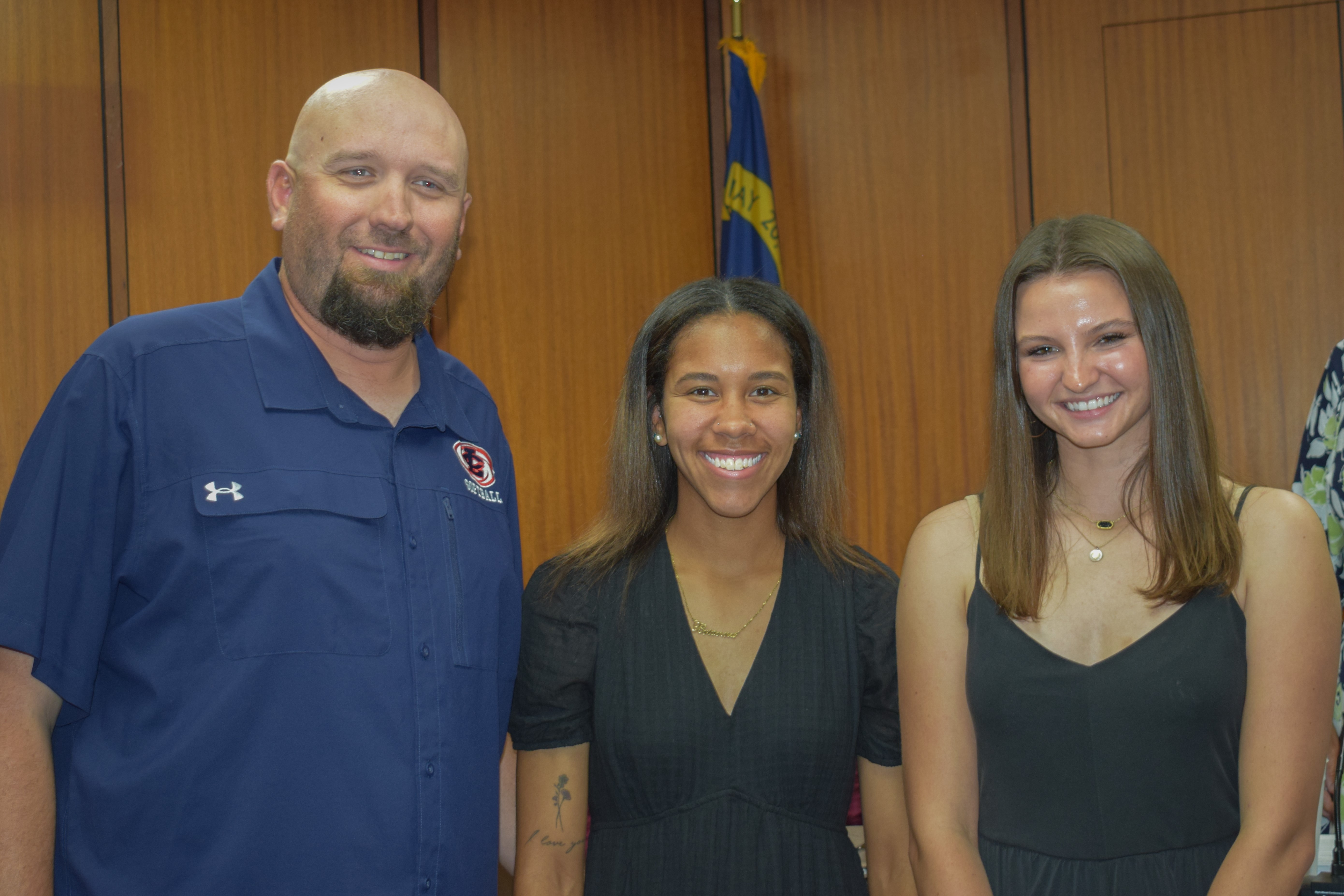 Coach Lee, Brianna Tucker, and Zoey Jones