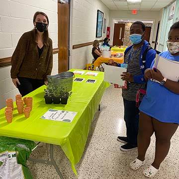 Students at Self-Care event. 